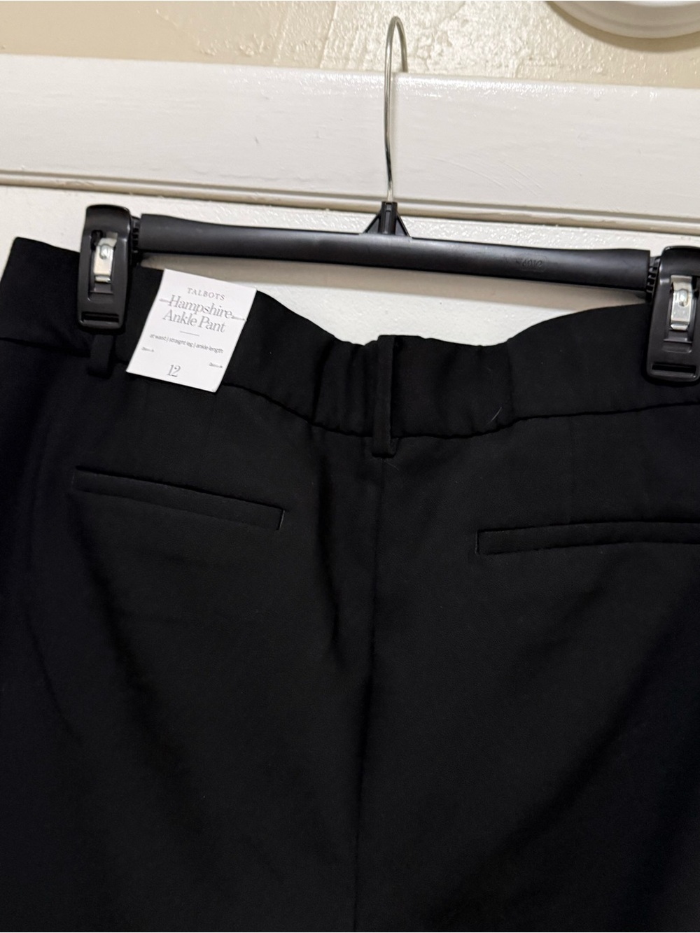 Talbots Hampshire Ankle Pant in black NWT size 12 - Picture 4 of 8